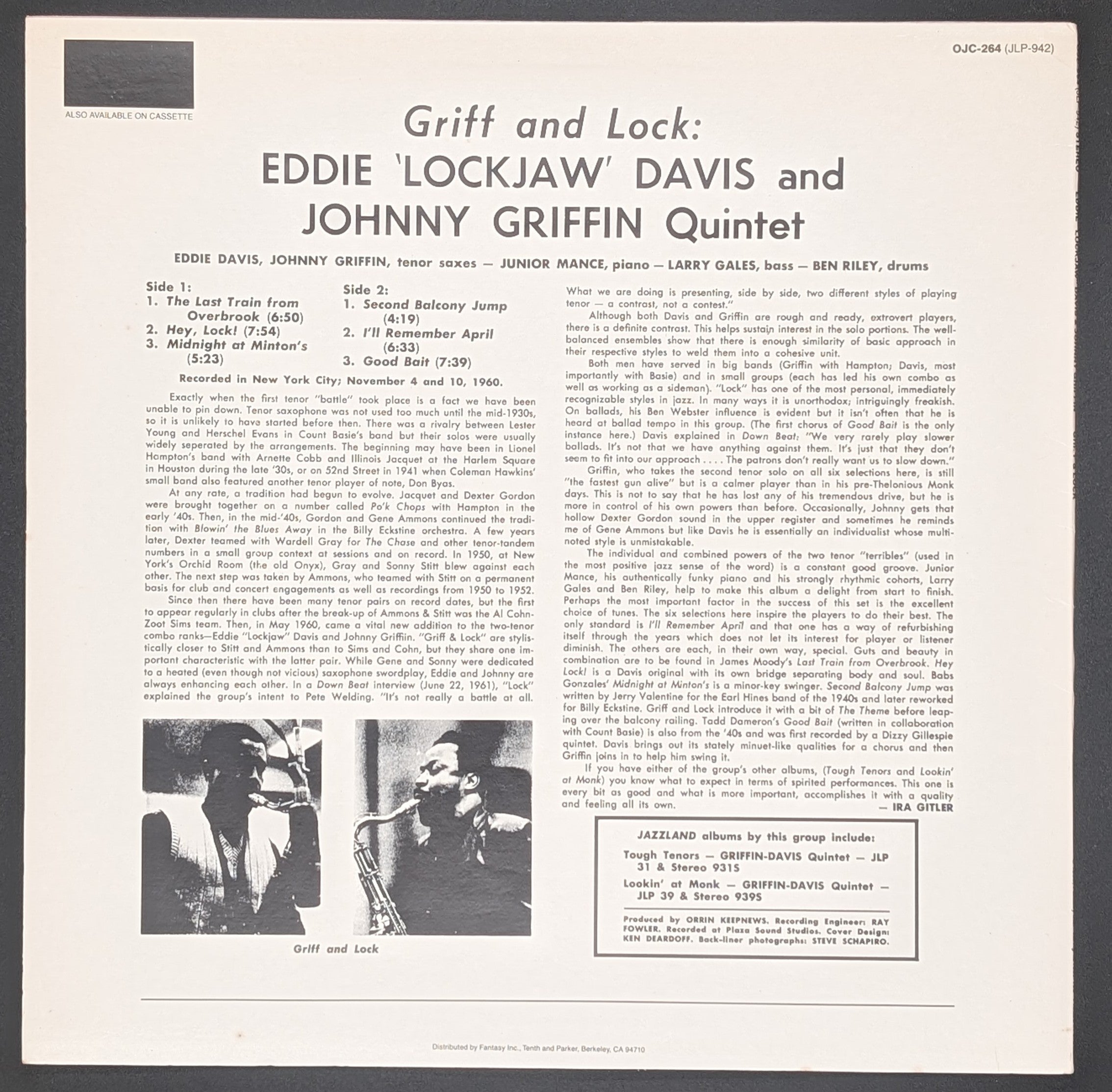 The Eddie Davis-Johnny Griffin Quintet - Griff & Lock