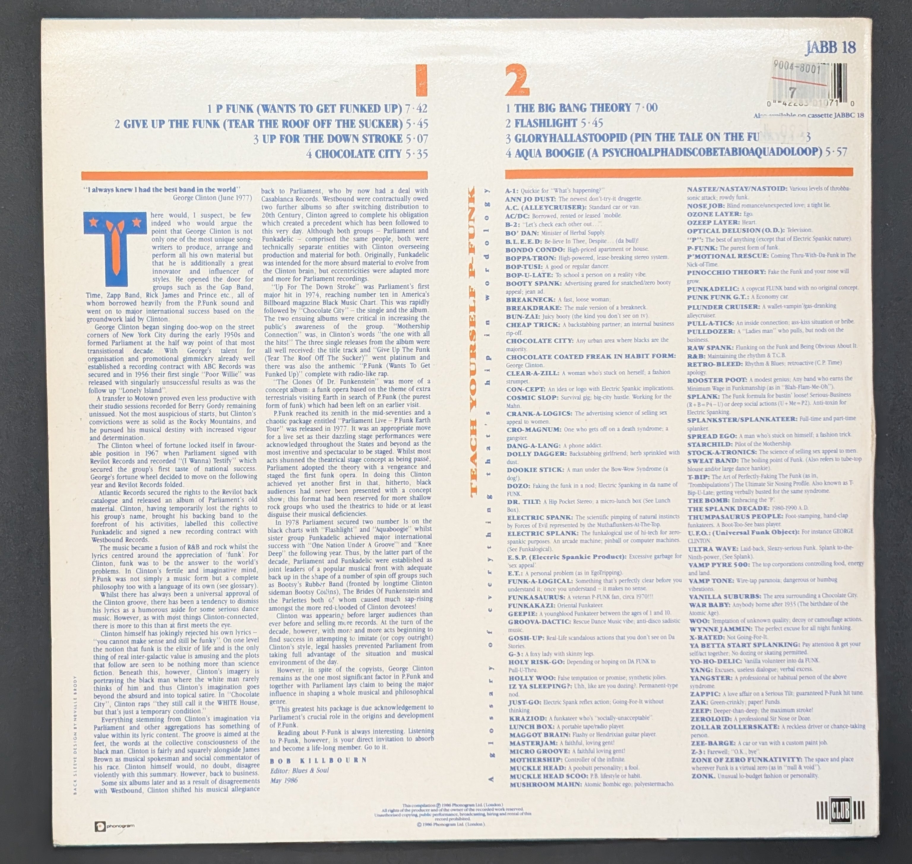 Parliament - Uncut Funk - The Bomb (The Best Of Parliament) ** Sold **