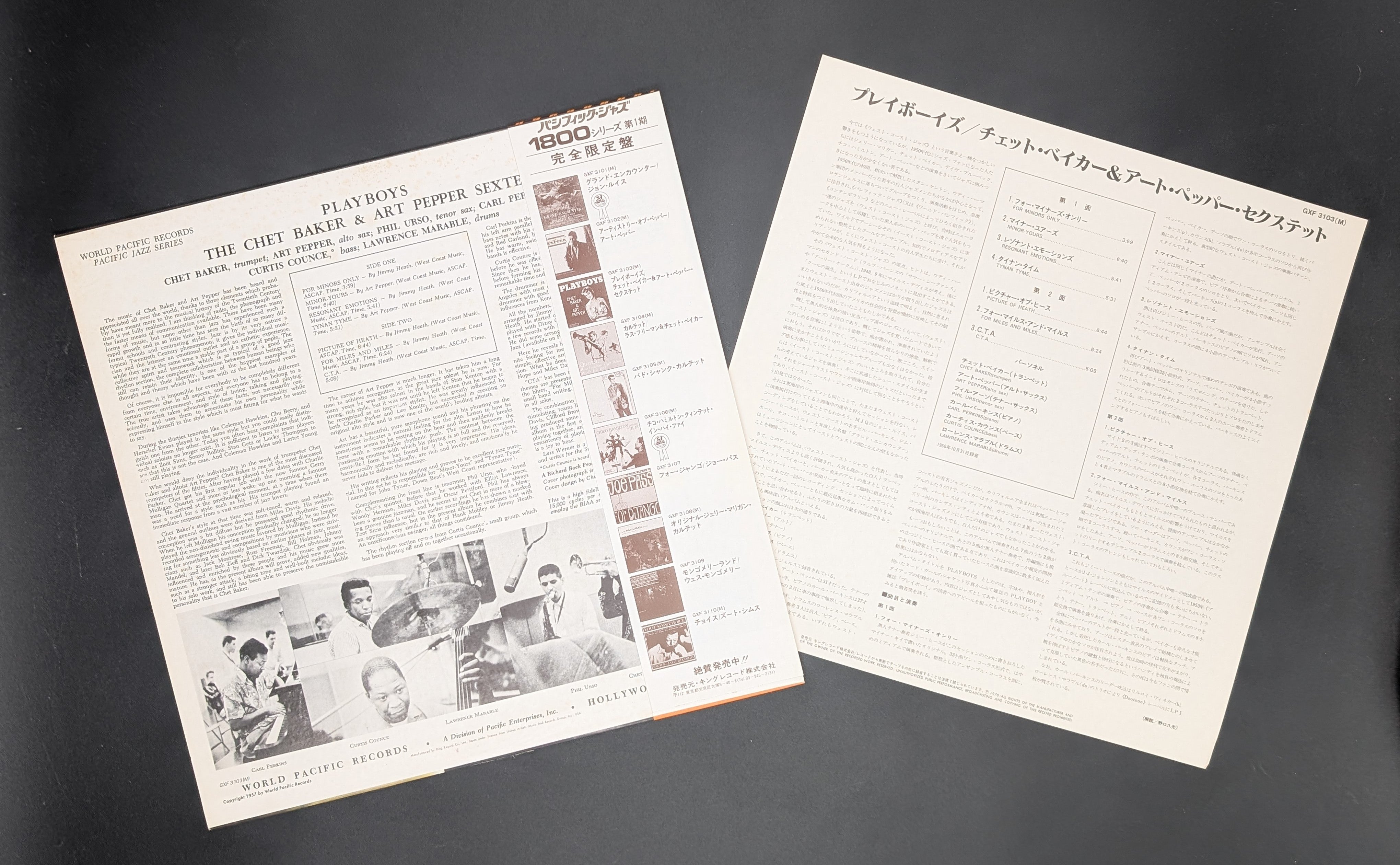 The Chet Baker-Art Pepper Sextet - Playboys