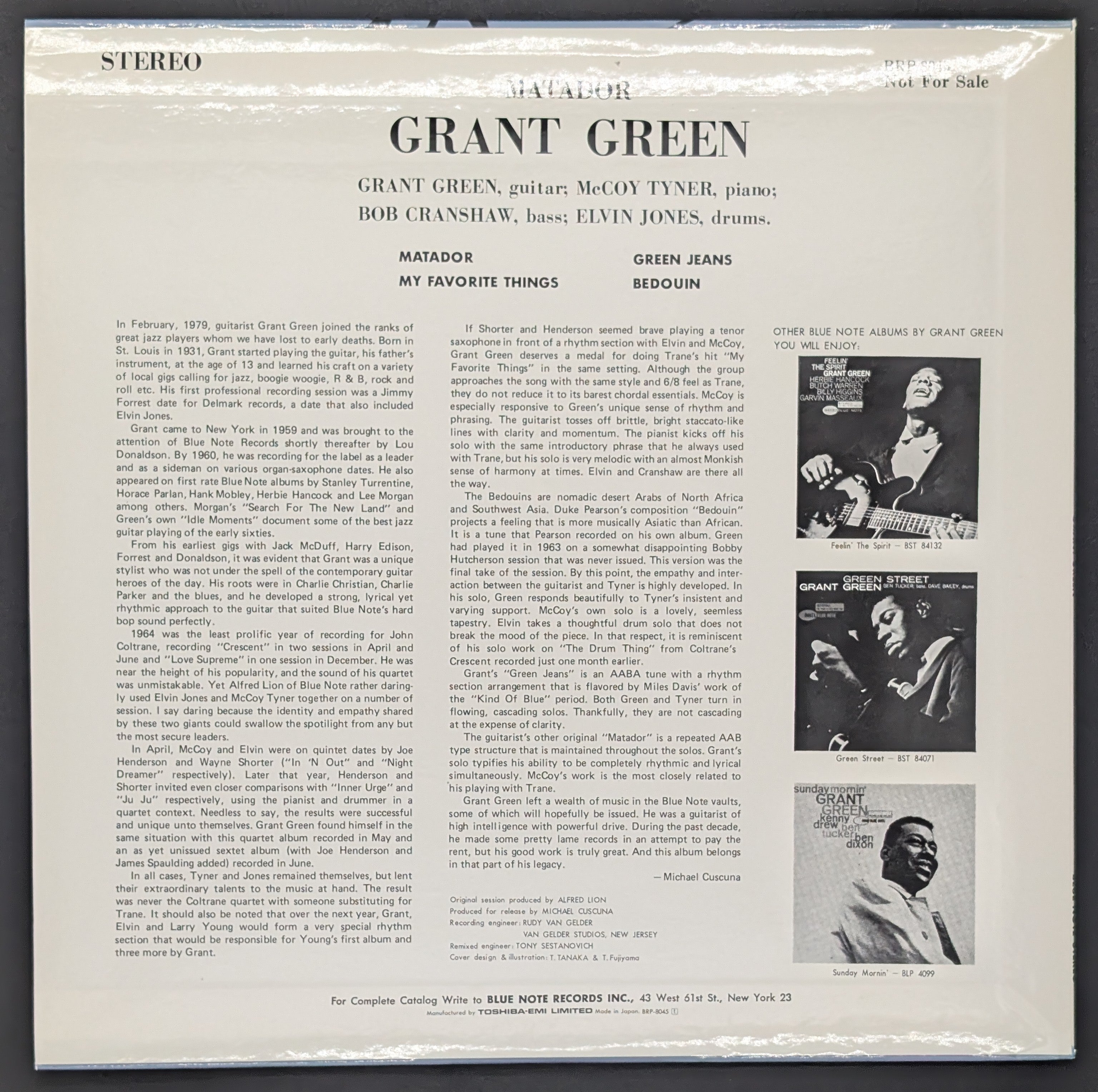 Grant Green - Matador ** Sold **