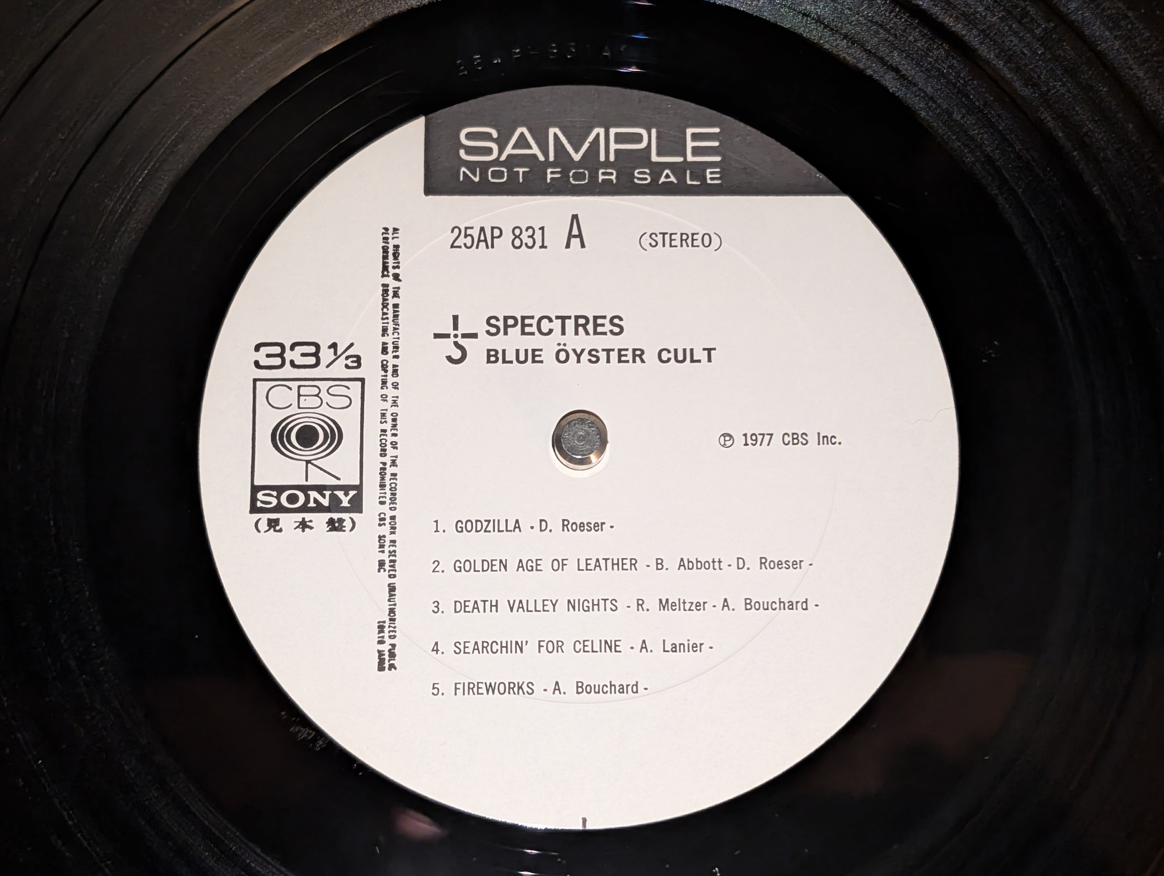 Blue Öyster Cult - Spectres (White Label Promo)