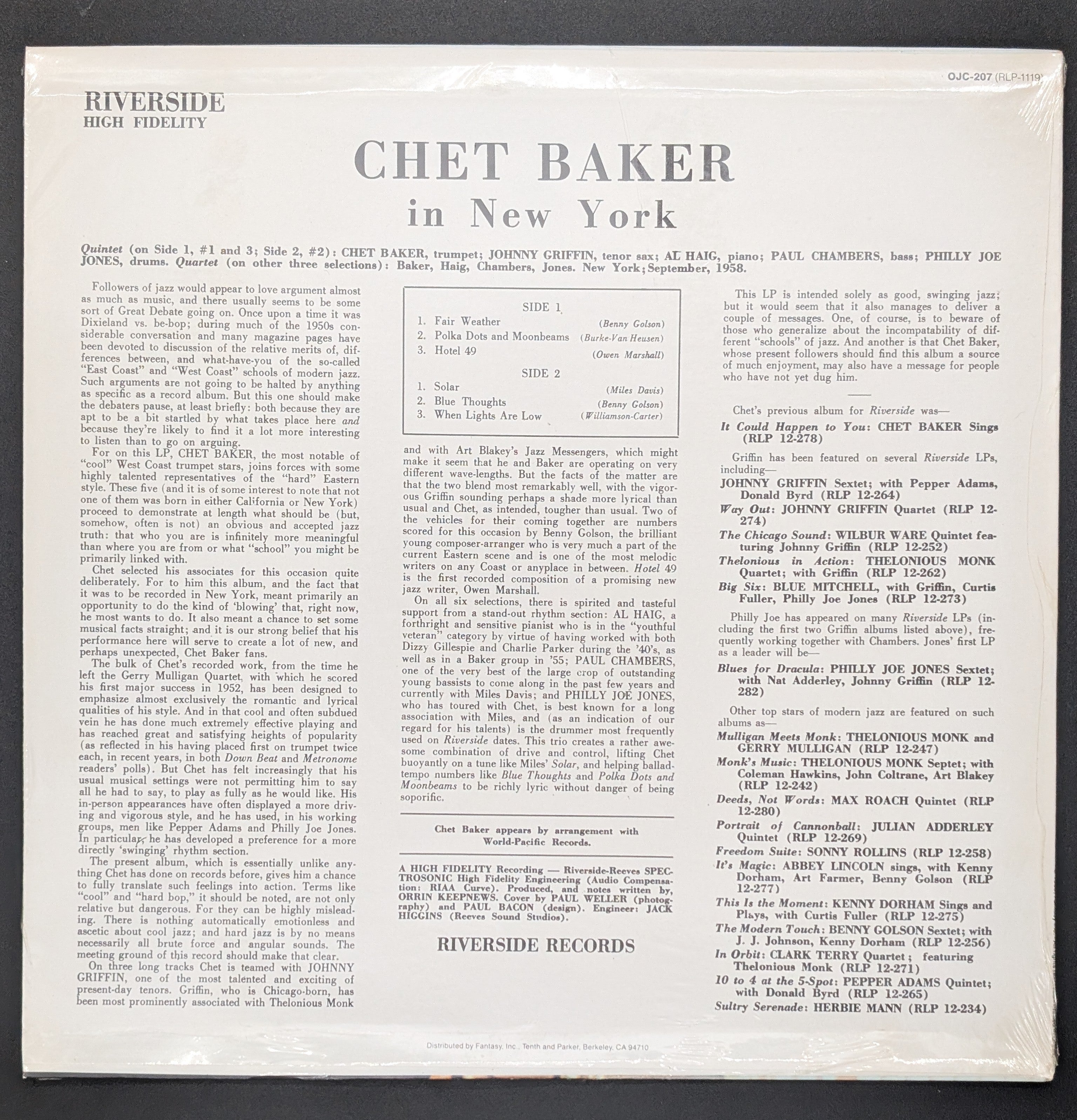 Chet Baker - In New York
