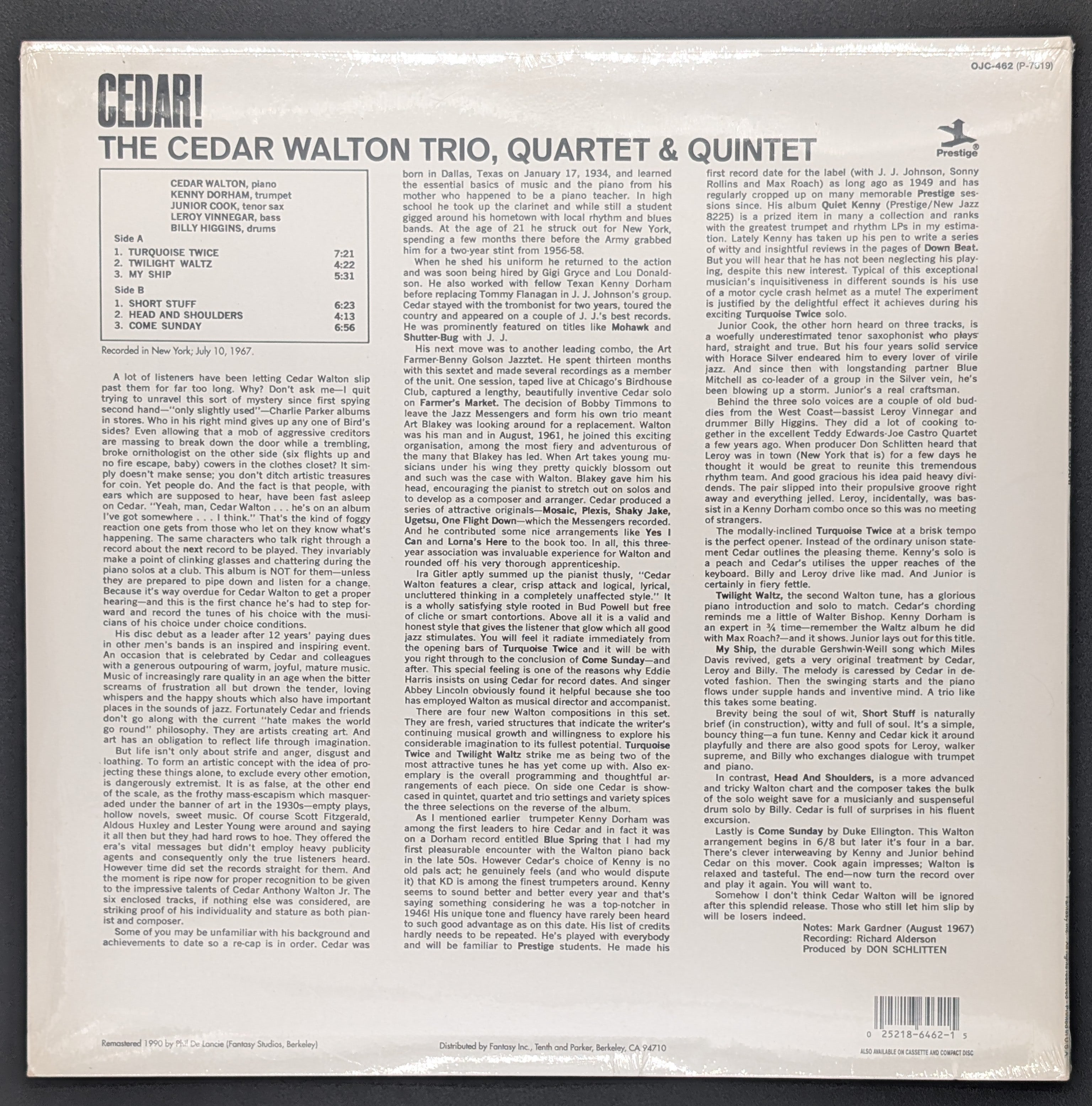 Cedar Walton Trio, Cedar Walton Quartet & Cedar Walton Quintet - Cedar!