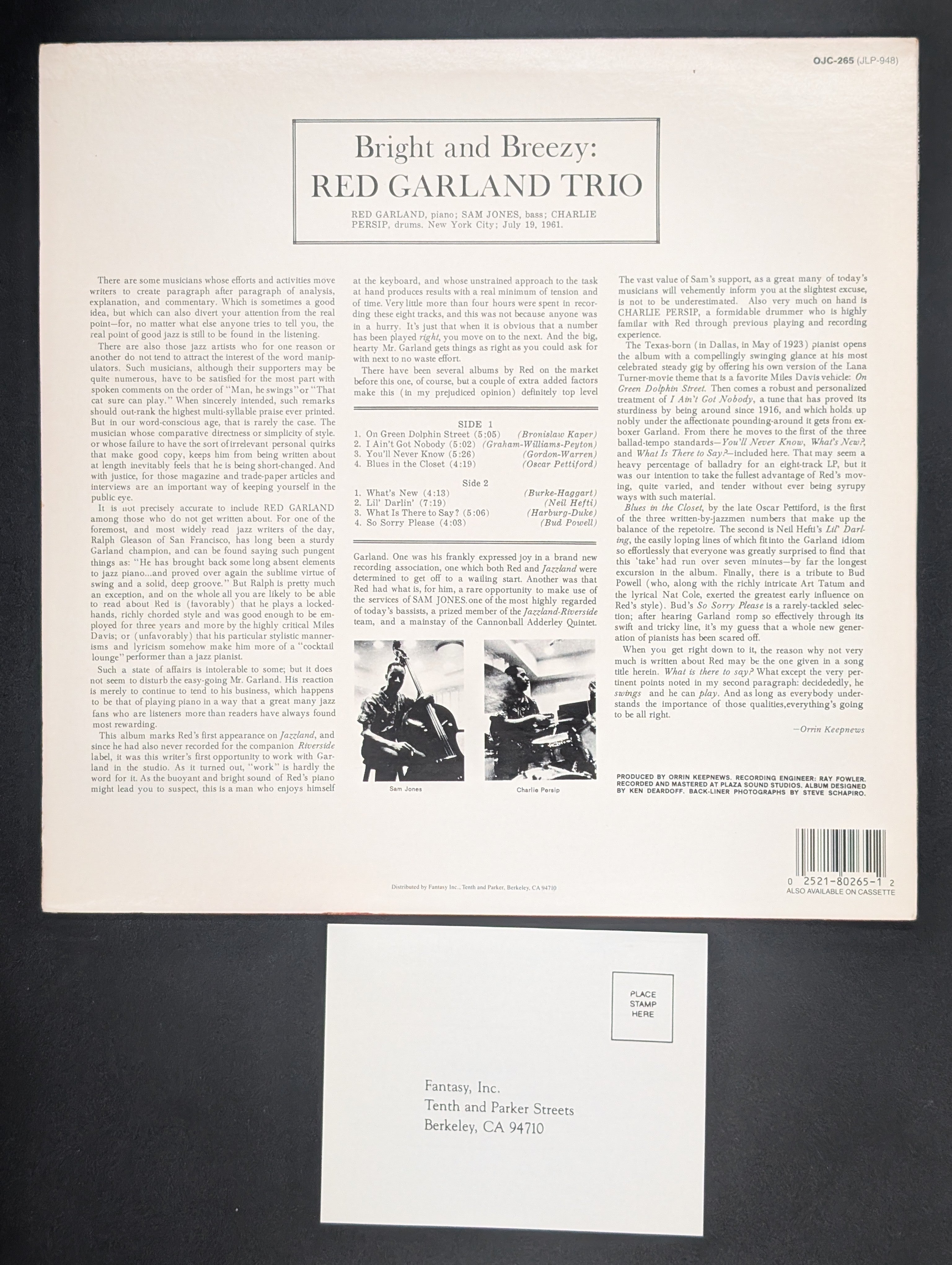 The Red Garland Trio - Bright And Breezy