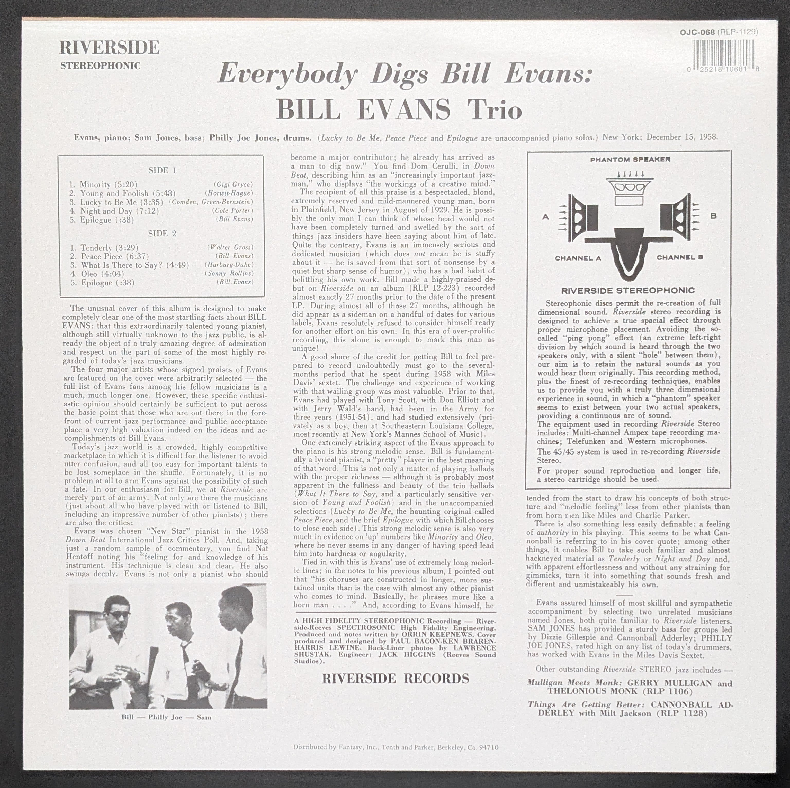 The Bill Evans Trio - Everybody Digs Bill Evans