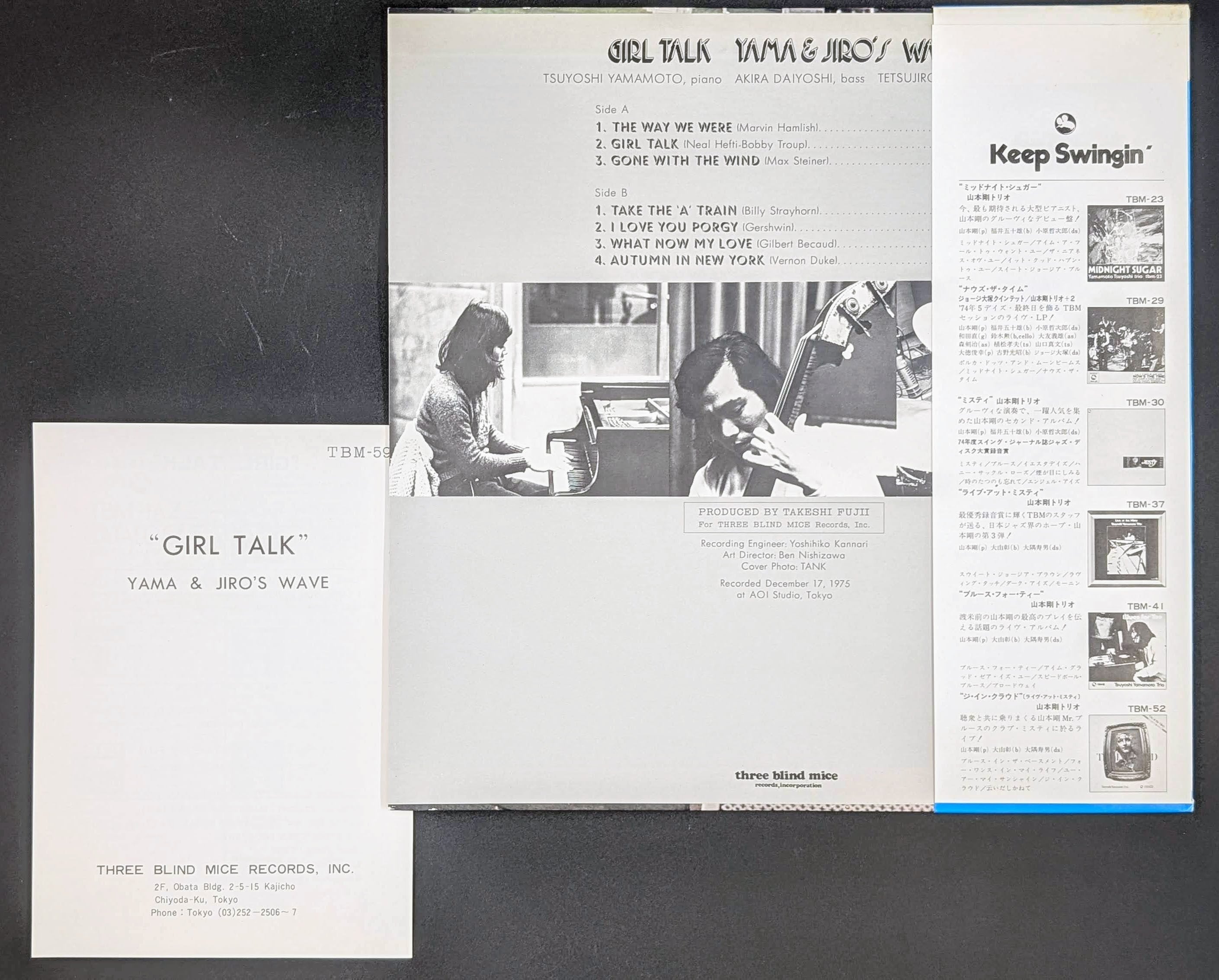 初回盤 山本剛トリオ Girl Talk TBM-59和ジャズ 名盤 和ジャズ] 山本剛