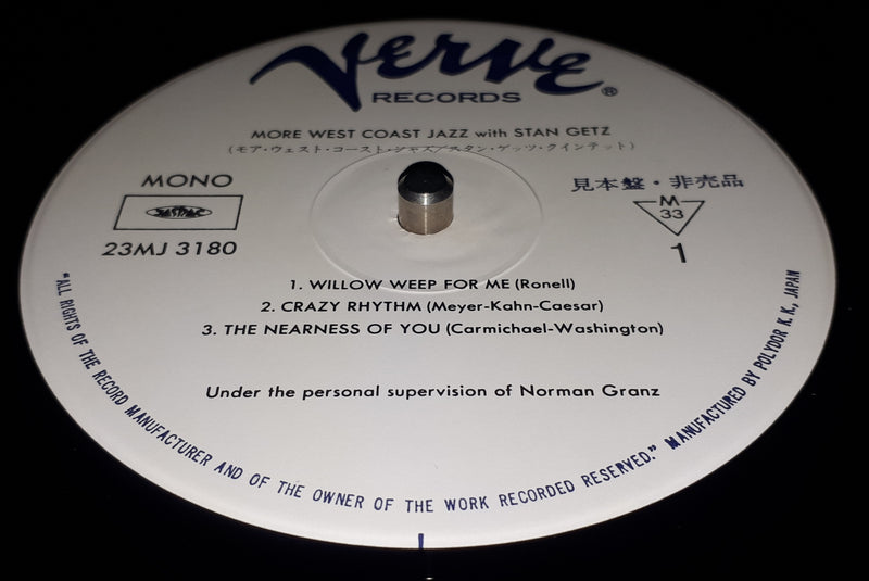 Stan Getz - More West Coast Jazz (White Label Promo)