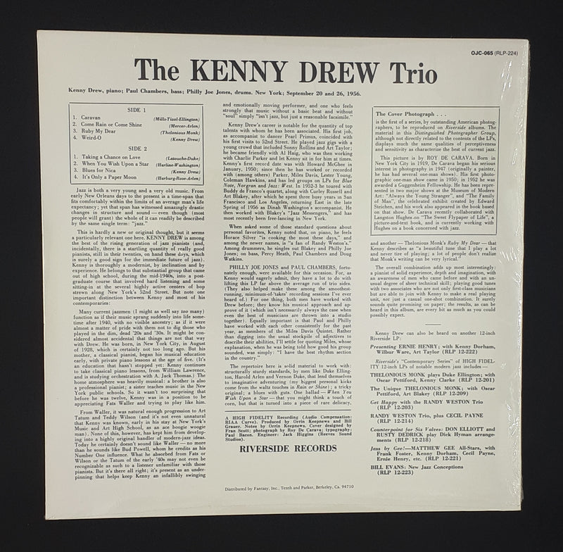 The Kenny Drew Trio With Paul Chambers, "Philly" Joe Jones - Kenny Drew Trio (Sealed Vintage)