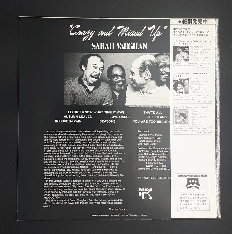 Sarah Vaughan - Crazy And Mixed Up