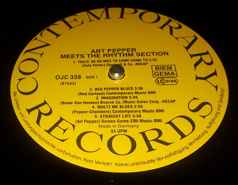 Art Pepper - Art Pepper Meets The Rhythm Section