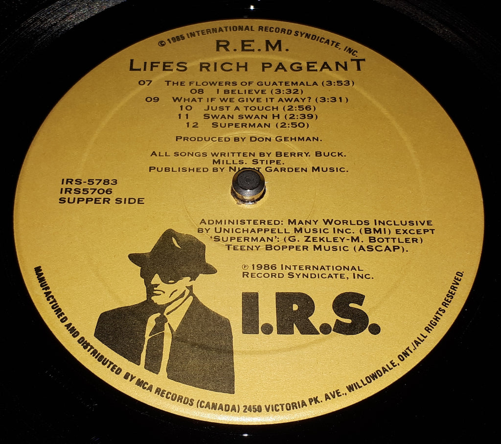 R.E.M. Lifes Rich Pageant LP レコード サンプル盤 - 洋楽