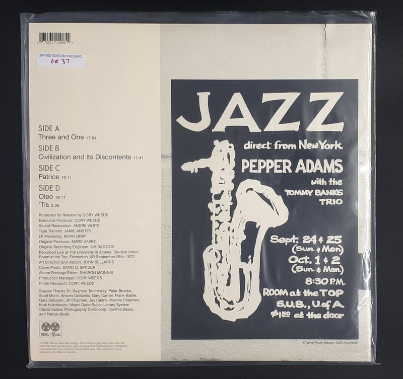 Pepper Adams With The Tommy Banks Trio - Live At Room At The Top