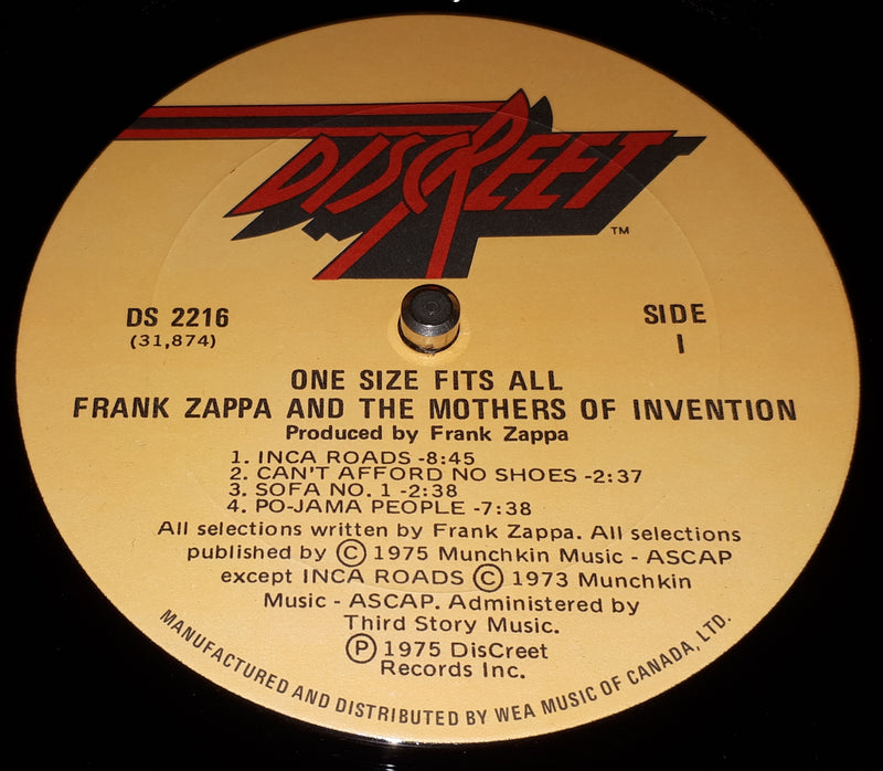 Frank Zappa And The Mothers - One Size Fits All